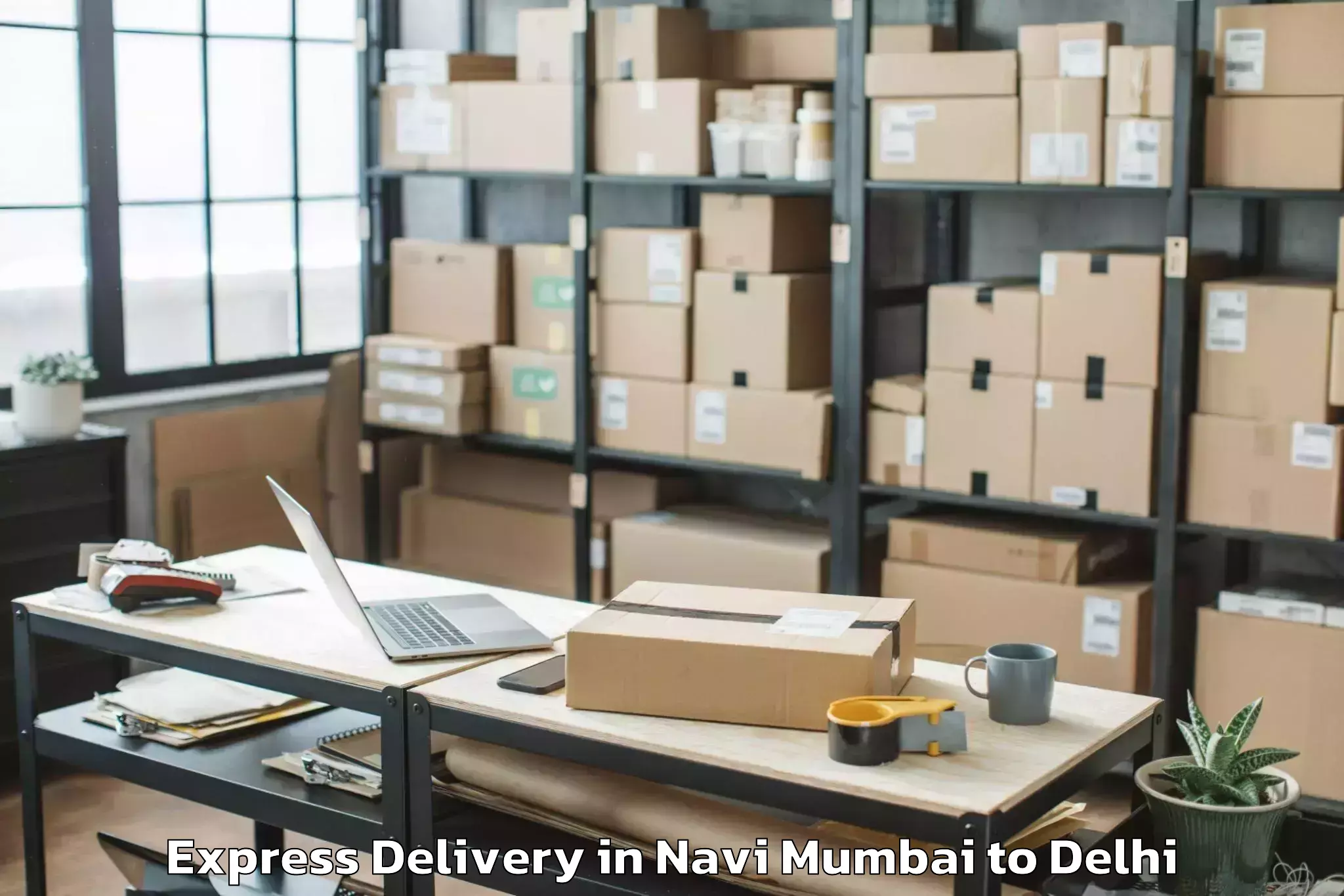 Efficient Navi Mumbai to East Delhi Mall Express Delivery